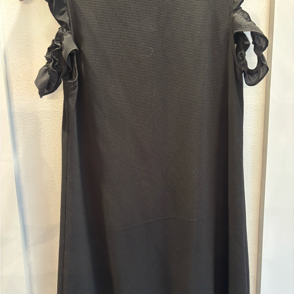 Girls Aqua Textured Black Dress size XL - great condition